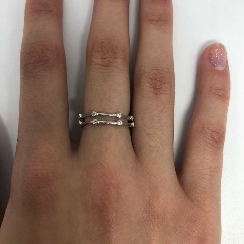 Micro set CZ 925 STERLING SILVER RING